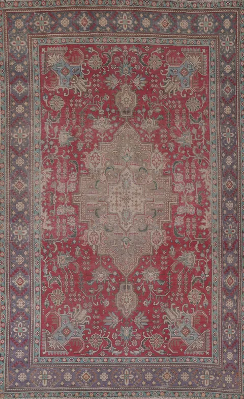 Handmade Wool Tabriz Persian Area Rug 6x10