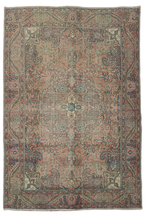 Handmade Wool Tabriz Persian Area Rug 6x10