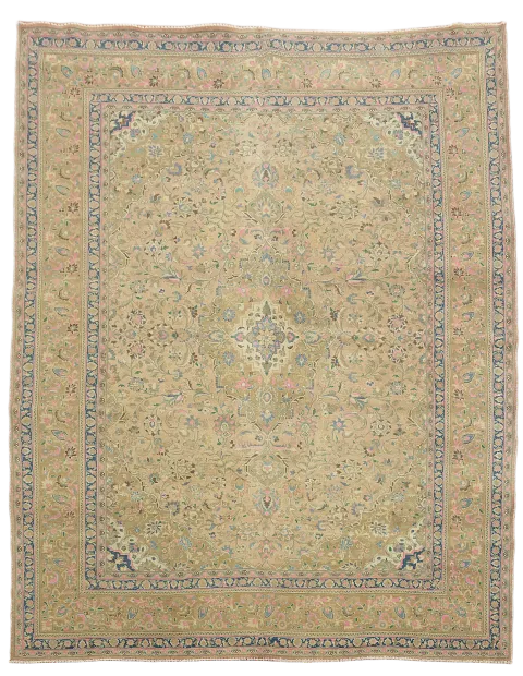 Vintage Distressed Traditional Persian Rug 10x13 ft