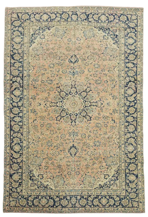 Traditional Kashan Persian Wool Area Rug 9x13