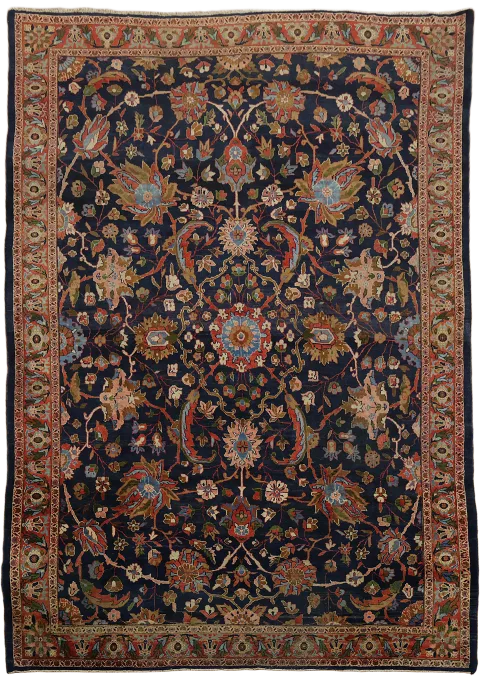 Antique Vegetable Dye Mahal Persian Area Rug 8x12