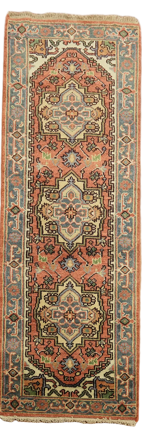 Wool Heriz Serapi Runner Rug 3x8