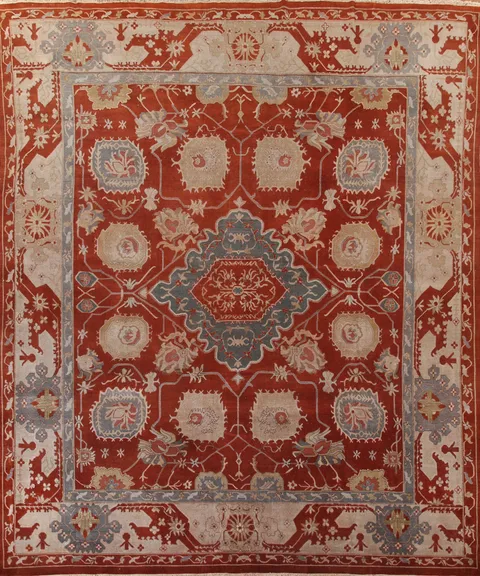 Vegetable Dye Oushak Egyptian Large Rug 13x14