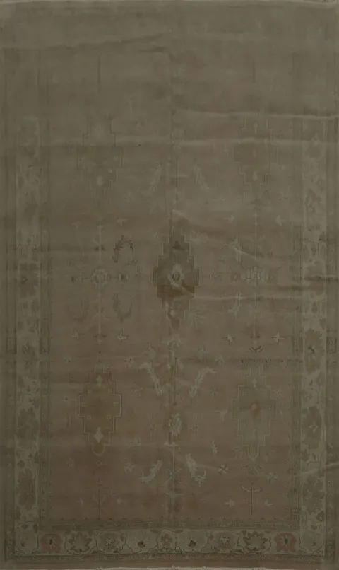 Versatile Oushak Egyptian Area Rug 7x11 Subtle Elegant Patterns