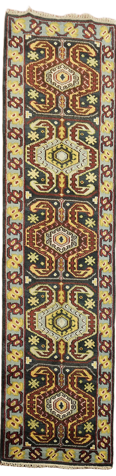 Geometric Heriz Serapi Runner Rug 2x10