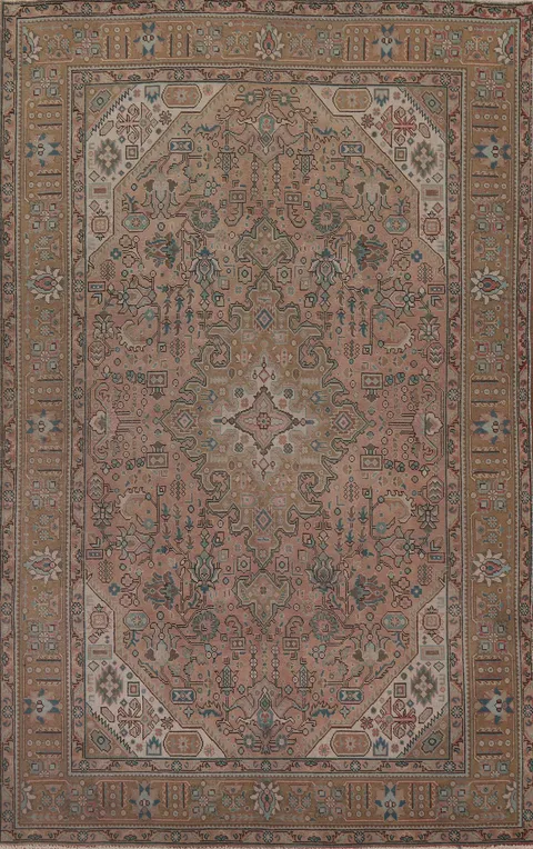 Geometric Tabriz Persian Area Rug 6x10