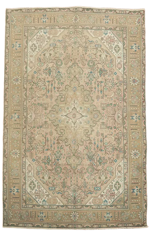 Geometric Tabriz Persian Area Rug 6x10