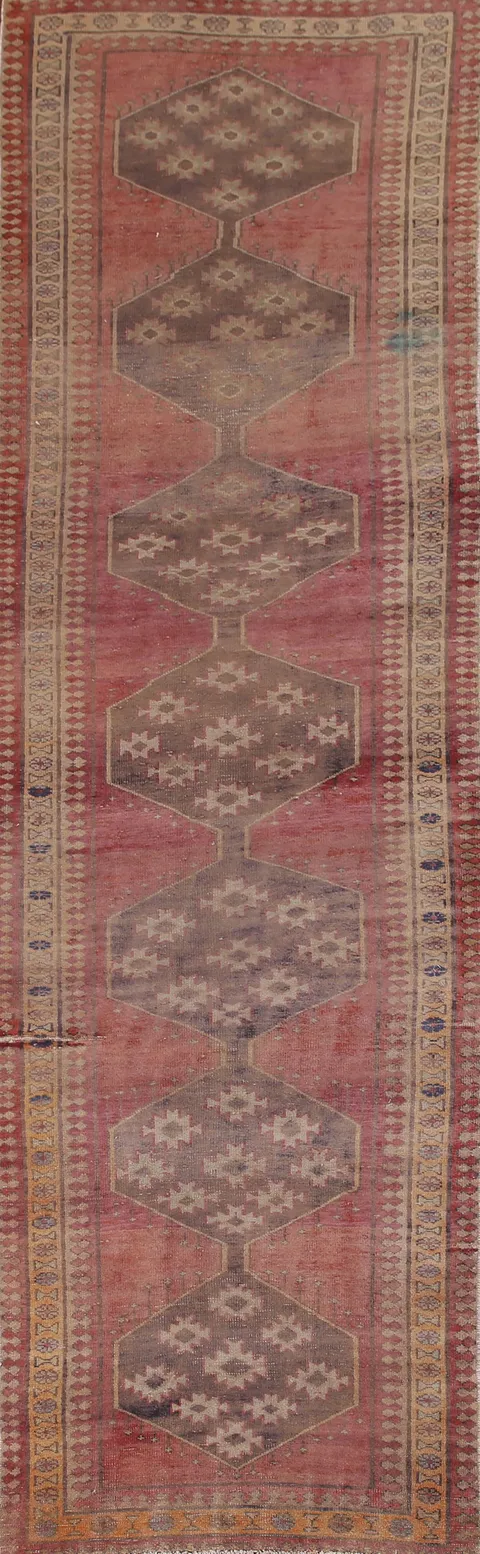 Geometric Ardebil Persian Runner Rug 3x13