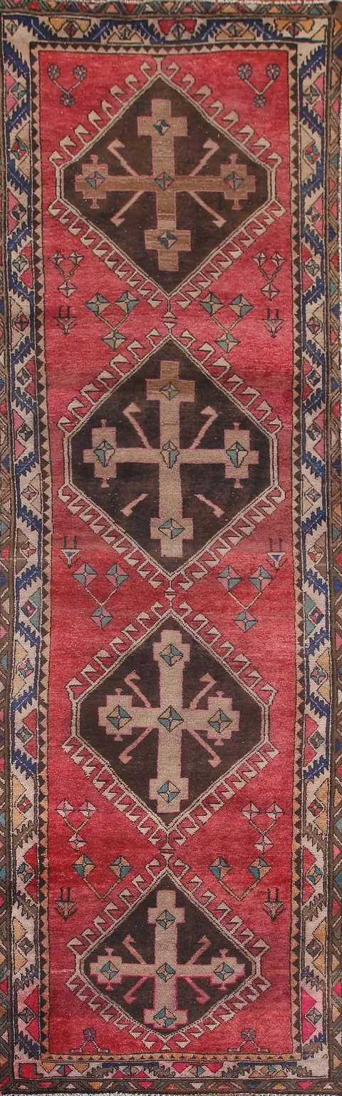 Geometric Ardebil Persian Runner Rug 3x13
