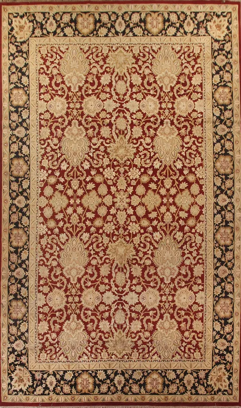 All-Over Red Agra Oriental Large Rug 12x18