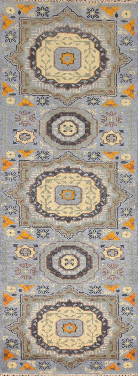 Geometric Heriz Serapi Oriental Runner Rug 3x8