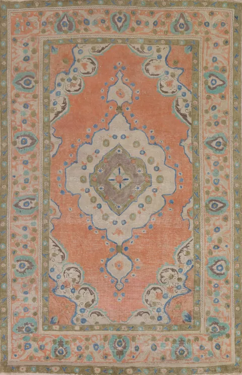 Over-Dyed Tabriz Persian Area Rug 6x9