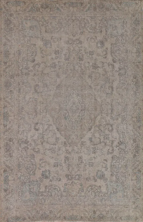 Distressed Wool Tabriz Persian Area Rug 8x11