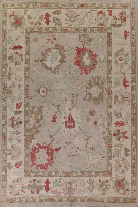 Vegetable Dye Oushak Turkish Area Rug 9x12