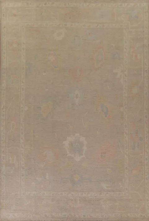 Vegetable Dye Oushak Turkish Area Rug 9x12