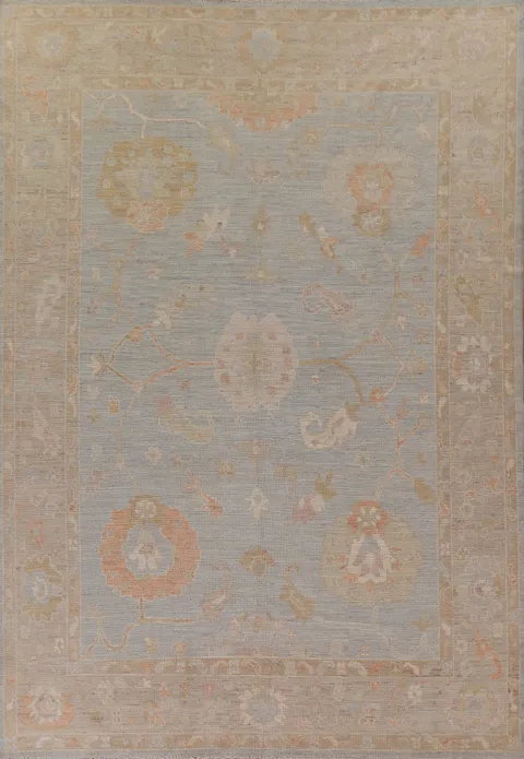 Vegetable Dye Oushak Oriental Area Rug 9x12