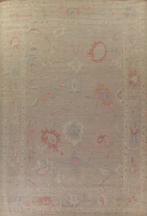 Vegetable Dye Oushak Wool Large Rug 12x15