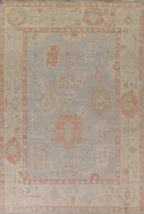 Vegetable Dye Oushak Oriental Area Rug 9x12