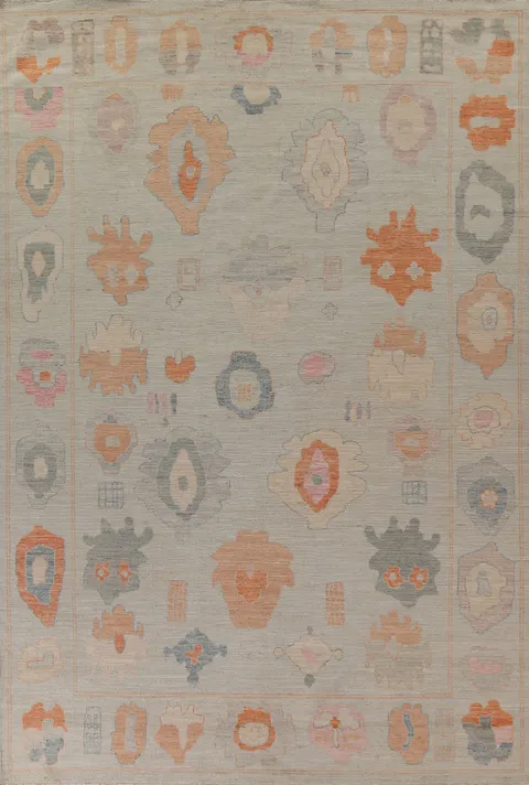 Vegetable Dye Oushak Oriental Area Rug 9x12
