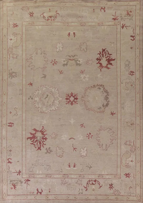 Vegetable Dye Oushak Oriental Area Rug 9x12