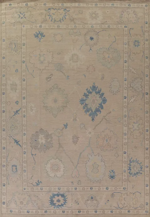 Vegetable Dye Oushak Oriental Area Rug 9x12
