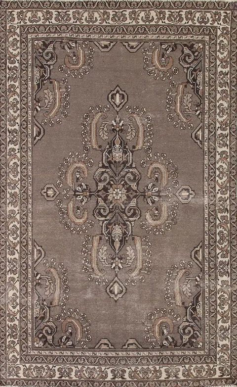 Brown Ferdos Persian Area Rug 6x10
