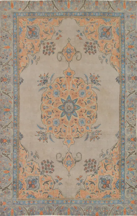 Over-Dyed Tabriz Persian Area Rug 7x9