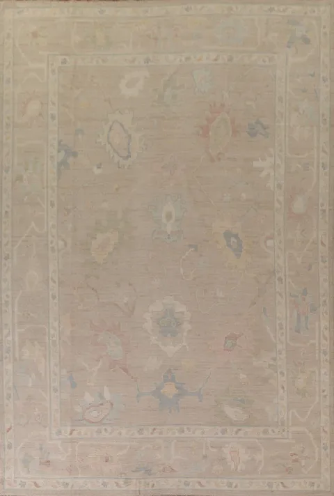 Vegetable Dye Oushak Turkish Area Rug 9x12