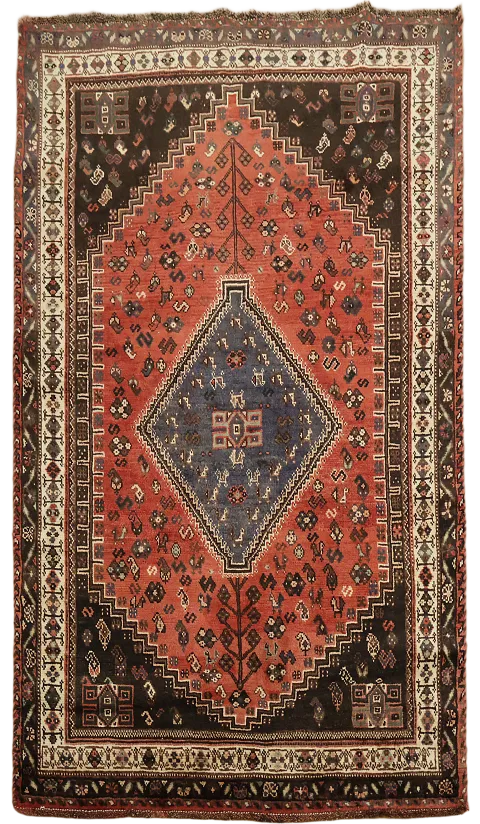 Tribal Wool Shiraz Persian Area Rug 4x6