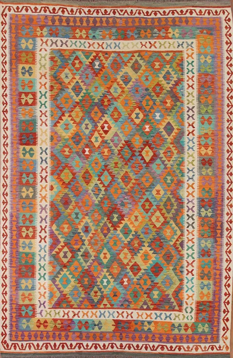 Colorful Kilim Oriental Area Rug 8x11