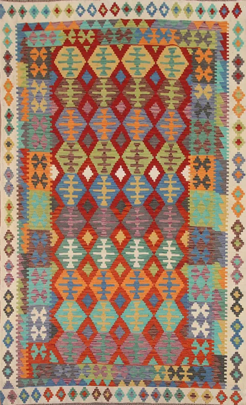 Colorful Kilim Oriental Area Rug 7x10
