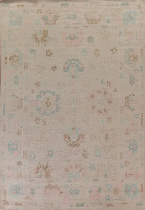 Vegetable Dye Oushak Oriental Area Rug 9x12