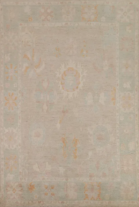 Vegetable Dye Oushak Turkish Area Rug 9x13