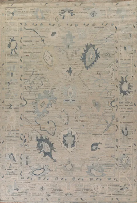 Vegetable Dye Oushak Turkish Area Rug 9x12