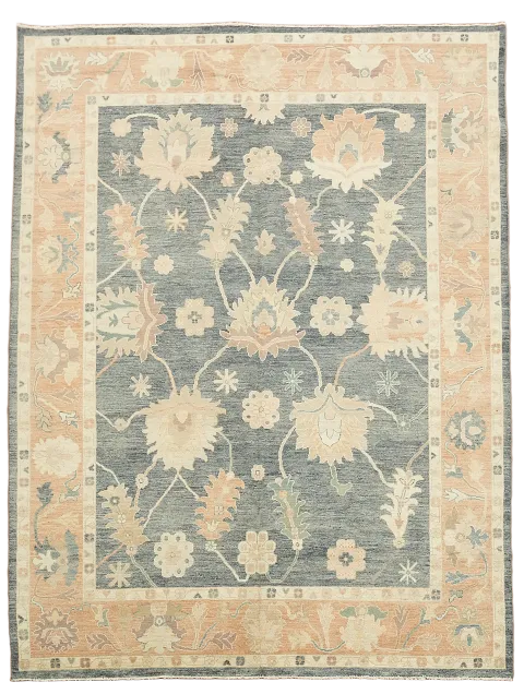 Vegetable Dye Oushak Oriental Area Rug 9x12