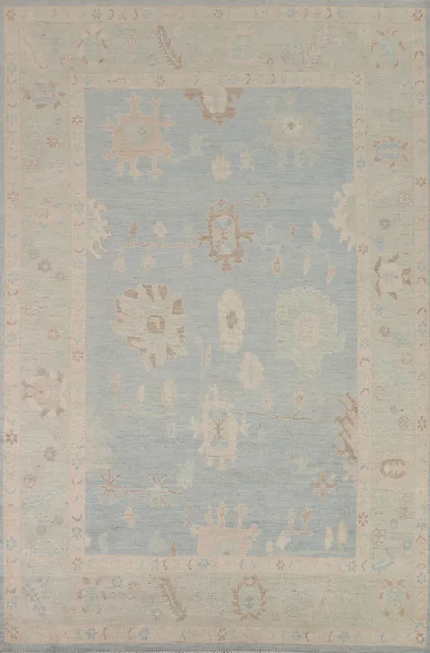 Vegetable Dye Oushak Wool Area Rug 8x11