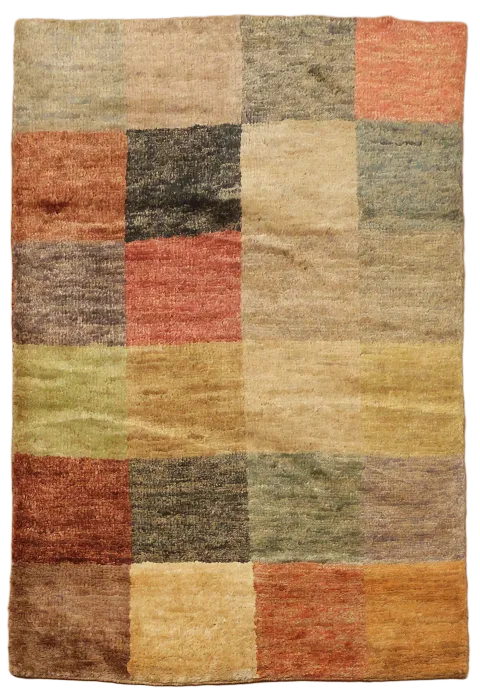 Checkered Gabbeh Oriental Area Rug 5x7