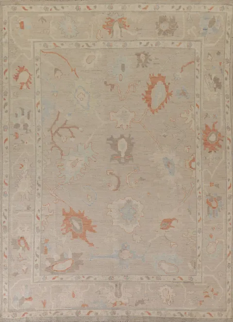 Wool Oushak Vegetable Dye Area Rug 8x10