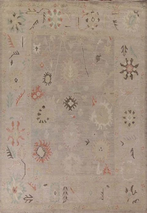 Vegetable Dye Oushak Turkish Area Rug 8x10