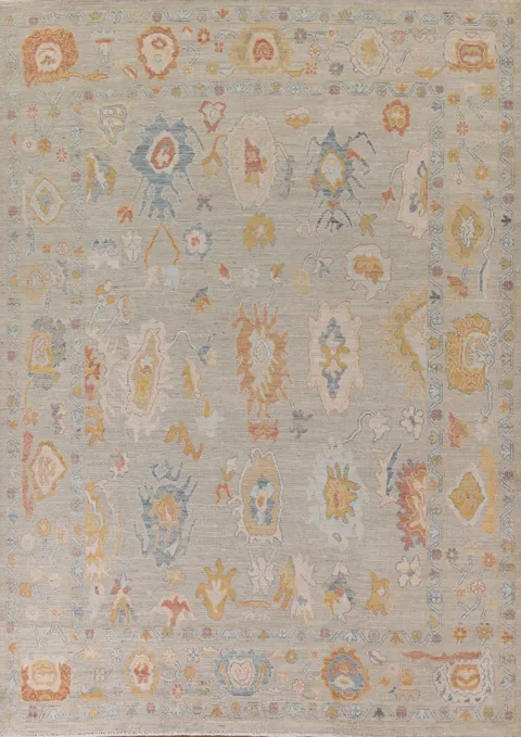 Vegetable Dye Oushak Turkish Area Rug 8x10