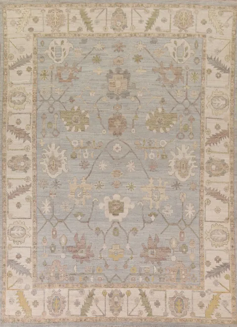 Vegetable Dye Oushak Turkish Area Rug 8x10