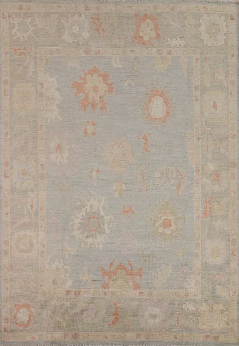 Vegetable Dye Oushak Turkish Area Rug 8x10