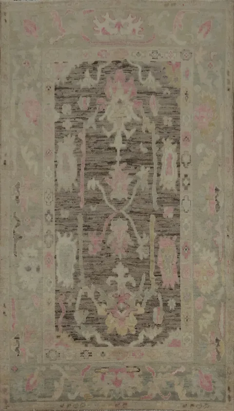 Vegetable Dye Oushak Turkish Area Rug 4x6