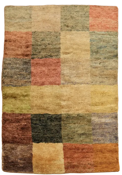 Checkered Gabbeh Oriental Area Rug 5x6