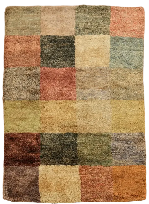 Checkered Gabbeh Area Rug 5x7