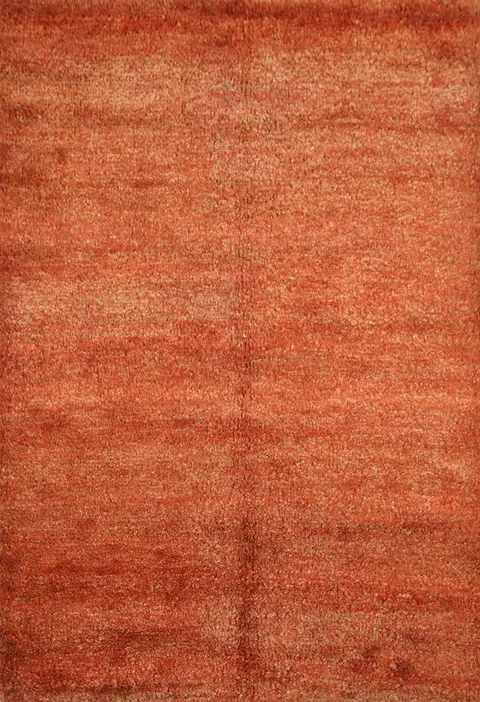 Orange Moroccan Oriental Area Rug 4x6