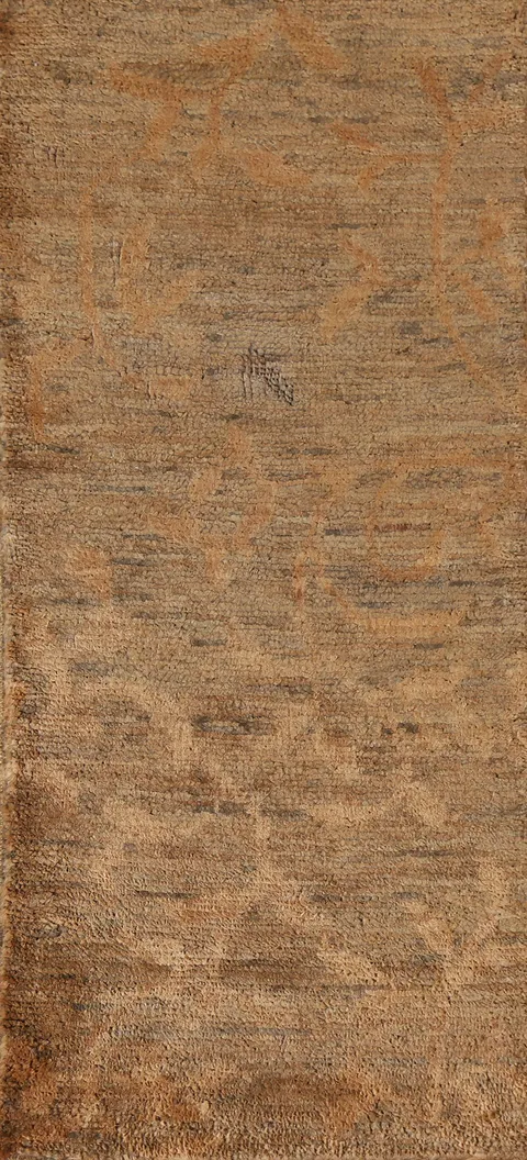 Brown Moroccan Oriental Runner Rug 3x7