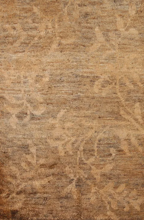Floral Gold Brown Oriental Area Rug 5x6