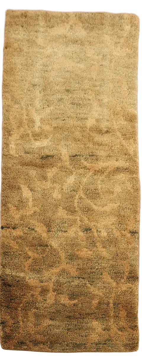 Brown Gold Moroccan Oriental Runner Rug 3x7