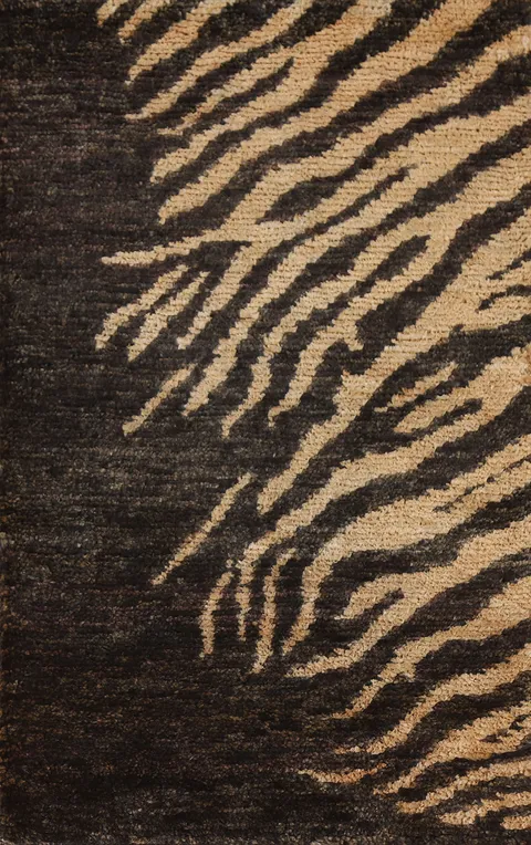 Animal Print Oriental Area Rug 3x5